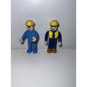 Rokenbok System Lot of 2 Worker Action Figure Men Construction Engineer Minifigs